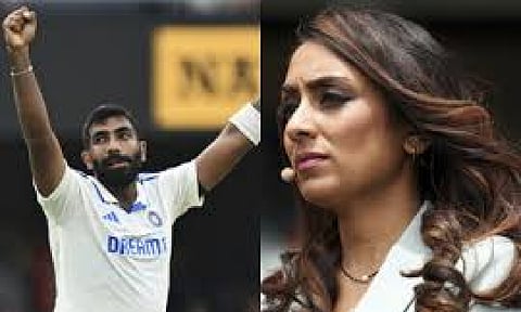 Jasprit Bumrah and Isa Guha