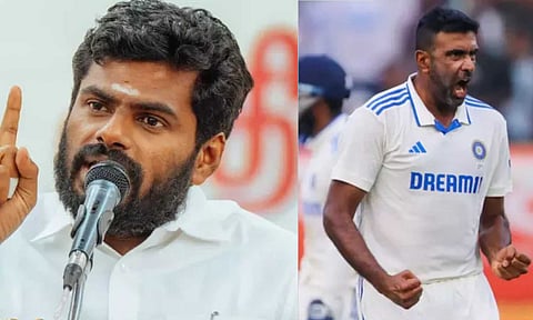 (L-R) K Annamalai; Ravichandran Ashwin