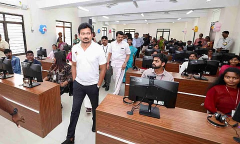 Udhayanidhi Stalin inspects one of the skill and placement centre in Coimbatore (X)
