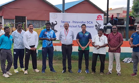 BS Reddy, GM, OCF (TCL), inaugurating the tournament at OCF Ground 