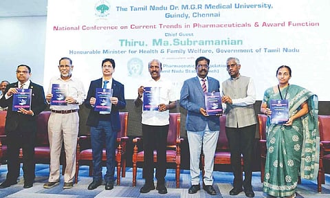 State Health Minister Ma Subramanian at the opening of conference at Dr MGR Medical University on Monday