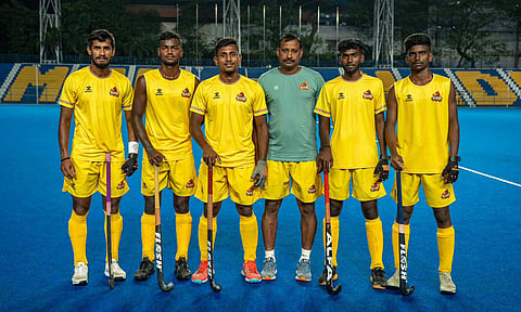  (L-R) Pruthvi GM, Anand.Y, Selvam Karthi, Assistant Charles Dixon, Dilipan. M, Arun.J