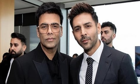 Kartika Aaryan and Karan Johar (Instagram)