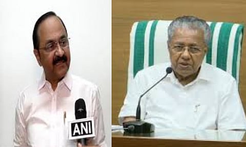 (L-R) V D Satheesan and Kerala Chief Minister Pinarayi Vijayan (ANI)