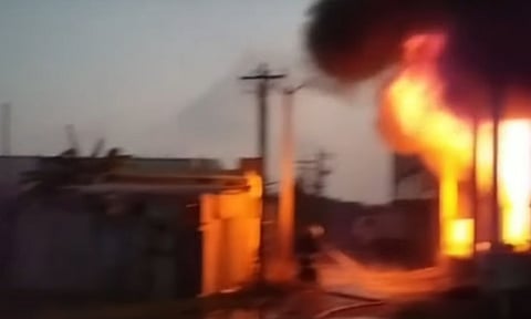 Visuals from the site (Thanthi Tv)