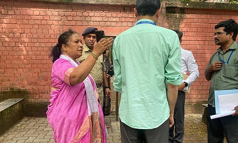 NCW member Mamta Kumari conducting a probe at the Anna University campus on Tuesday 