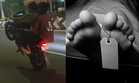 Youngsters doing bike stunts in New Year celebrations: Representative Image 