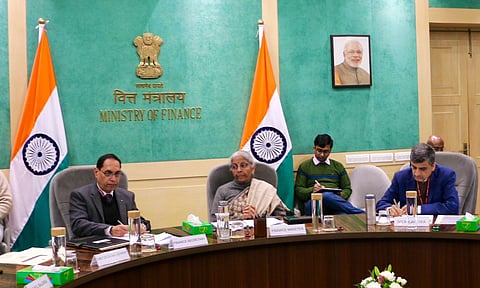 Finance Minister Nirmala Sitharaman meets stakeholders from financial sector and capital markets (X)