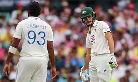 Jasprit Bumrah and Sam Konstas (X/cricketau) 