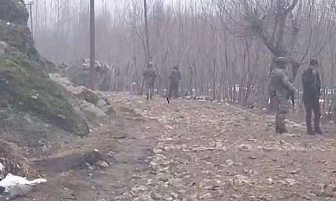 An Army vehicle skidded off the road and fell into a gorge in the north Kashmir district (PTI)