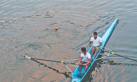 Sweep rowing at the Madras Boat Club (Photo: Justin George) 