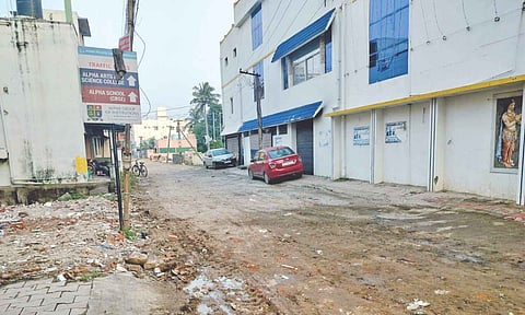 GCC laid a temporary road on the stretch