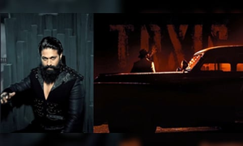 (L-R) Actor Yash; Toxic: A Fairy Tale for Grown-ups poster (IANS)