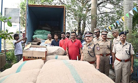  Prohibition Enforcement Wing of the Avadi City Police arrested three people and recovered 6.5 tonnes of gutkha products