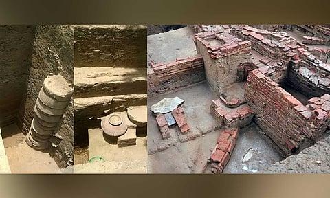 Excavation sites near Keezhadi town in the southeast of Madurai, Sivaganga district, and the artefacts unearthed