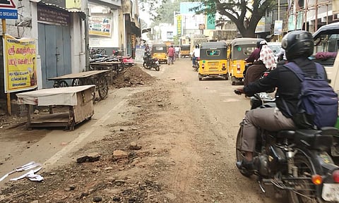 Improperly restored Madhavaram High Road 