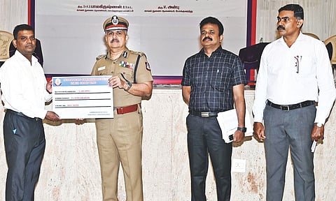 The Avadi city police handed over recovered cash worth Rs 56 lakh to cyber crime complainants