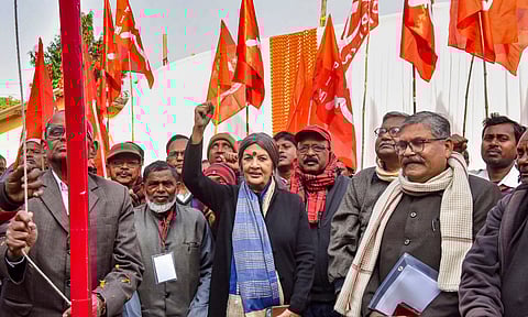 Communist Party of India (Marxist) leader Brinda Karat during the 8th Jharkhand State General Conference (PTI)