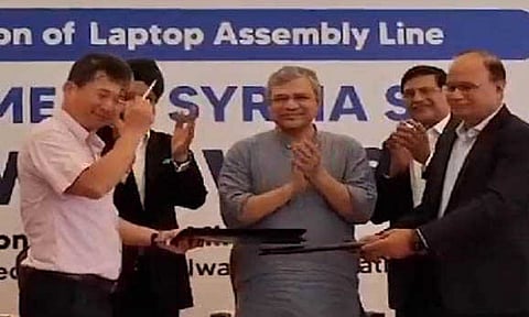 Ashwini Vaishnaw lays foundation for Laptop assembly line of Syrma SGS