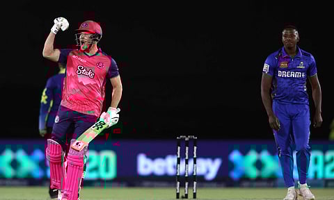 Lhuan-dre Pretorious celebrate after winning the match 