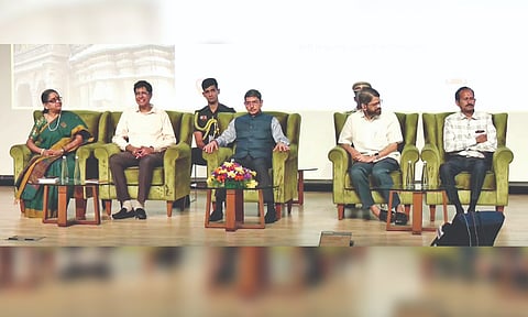 Governor RV Ravi, IIT-M director Kamakoti at the curtain raiser