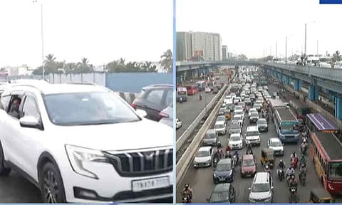 One lakh vehicles choke GST Road, Perungalathur as Chennaiites return after Pongal holidays