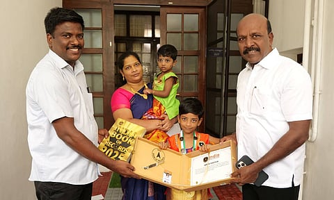 Health Minister Ma Subramanian met RM Thamizhini and her family on Sunday, and congratulated her on the achievement (X)