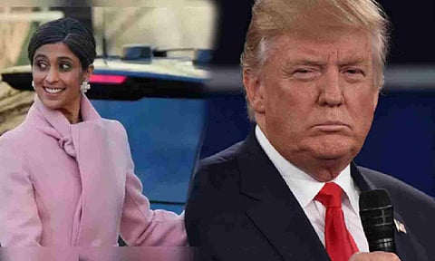 LS: Lady Usha Vance (credit:Reuters) RS: US president Donald Trump