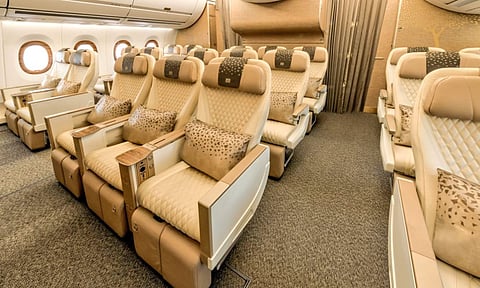 Premium Economy Cabin of Emirates A350 (X)