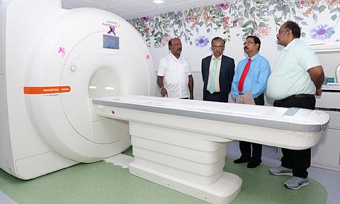Health Minister Ma Subramanian inaugurated a 1.5 Tesla MRI Scan machine worth Rs 6.6 crore at the Omandurar GH on Friday (X) 