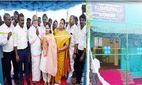 Mayor Priya and Minister PK Sekarbabu inaugurates women's fitness centre at Thiru. Vi. Ka Nagar (X)