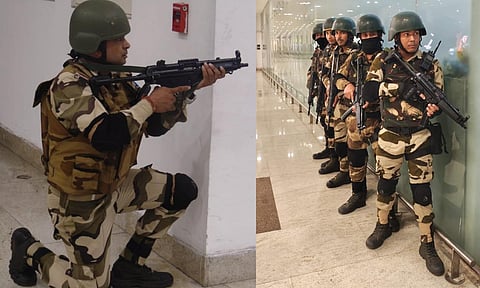 CISF conducted a counter-terrorist mock exercise in Chennai airport 