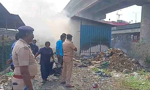 Fire breaks out at Tambaram railway station; traffic on GST Road disrupted