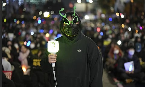 Novel Agitation: South Koreans turn funeral wreaths and K-pop light sticks into political protest tools
