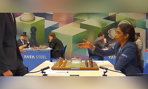 Screengrab from the video shared by ChessBase India (X)