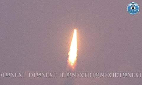GSLV-F15 carrying NVS-02 satellite lifted off from Sriharikota (Photo: Hemanathan M)