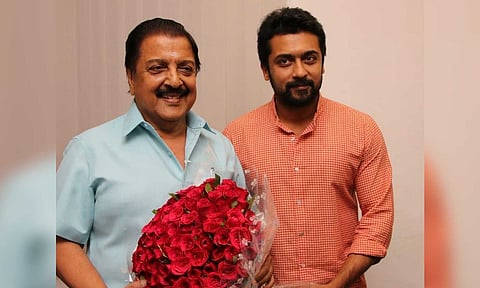 Actors Sivakumar and Suriya (X)