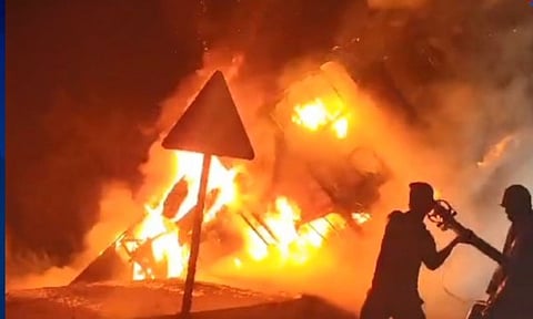 Visuals from the spot (Thanthi TV)