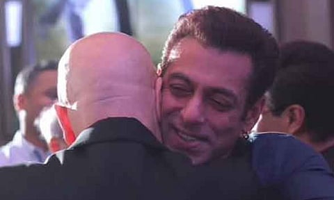 Anupam Kher with Salman Khan
