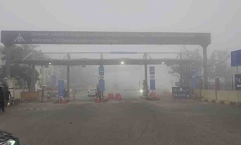 Dense fog witnessed in Chennai during morning hours
