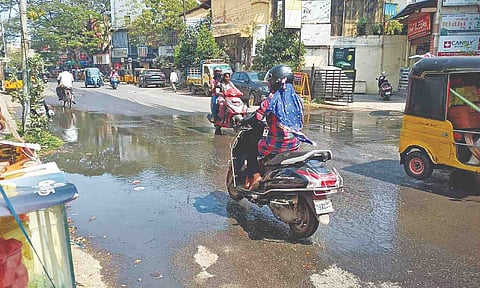 Sewage overflows on Hunters Road in Choolai