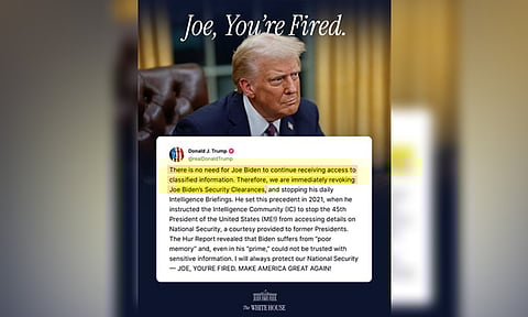 Image shared by Trump while making the announcement