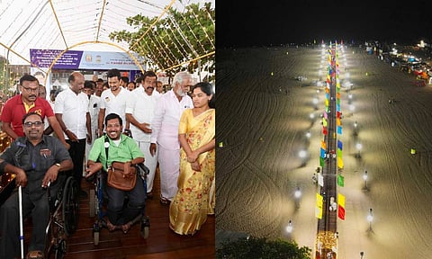 Deputy CM Udhayanidhi Stalin on Tuesday inaugurated the ramp at Elliot’s beach in Besant Nagar 
