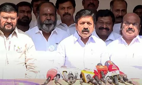 Rajya Sabha MP and former minister C Ve Shanmugam 