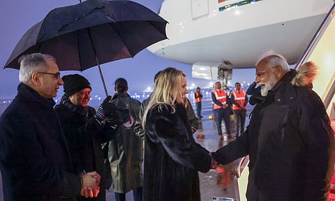 Prime Minister Narendra Modi upon his arrival in Washington DC (PTI)