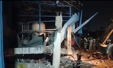 The room where the blast happened and the victims were trapped