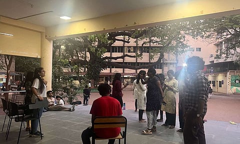 Students of MSSW during rehearsals 