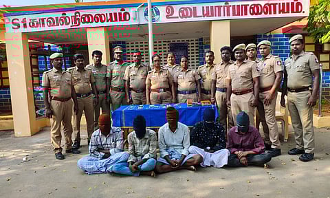 The special team with the five accused in Ariyalur on Thursday