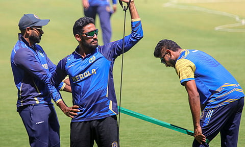 During practice session 