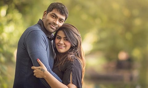Aadhav Arjuna with his wife Daisy Martin Arjuna (Instagram)